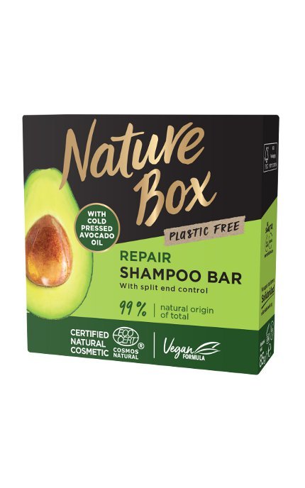 NATURE BOX-Твердый шампунь Nature Box для восстановления волос с маслом авокадо холодного отжима 85 г-90443046