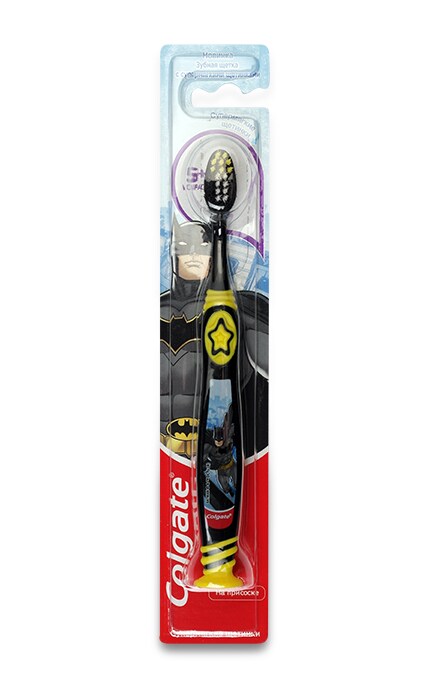 COLGATE-Детская зубная щетка Colgate Barbie/ Batman супермягкая 5+-4606144006487