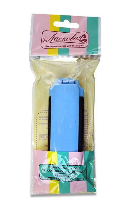 ЛАСКОВАЯ-Гребінець-дзеркало для волосся Ласковая Щоденний догляд розкладний 1 шт-4820190471079