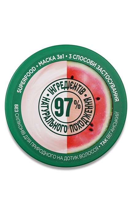 GARNIER FRUCTIS STYLE-Маска для волосся Garnier Fructis Superfood Соковитий кавун, 390 мл-3600542389440