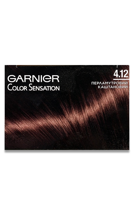 COLOR SENSATION-Устойчивая крем-краска для волос Garnier Color Sensation оттенок 4.12 Перламутровый каштановый 1 шт-3600542404785