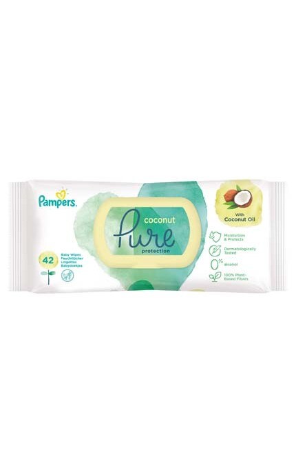 PAMPERS-Серветки Pampers Pure Coconut, 42 шт-8001841708676