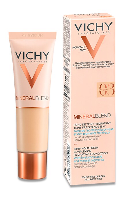 VICHY-Тональний крем Vichy Mineralblend Cream Зволожуючий, тон 03 Gypsum-3337875641906