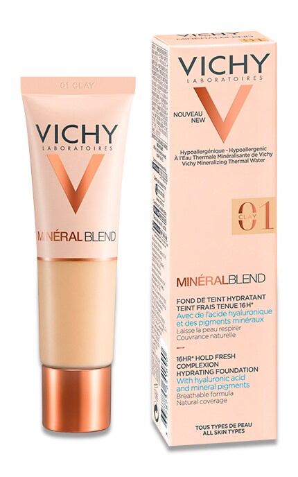 VICHY-Тональний крем Vichy Mineralblend Cream Зволожуючий, тон 01 Clay-3337875641890