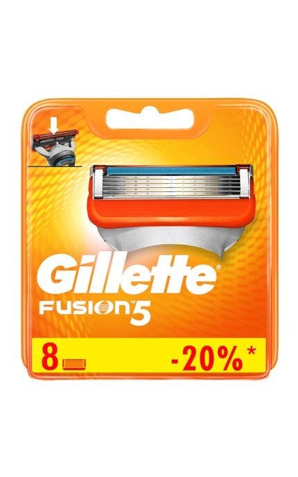 GILLETTE FUSION-Змінні картриджі для гоління Gillette Fusion5 (8 шт)-7702018877508