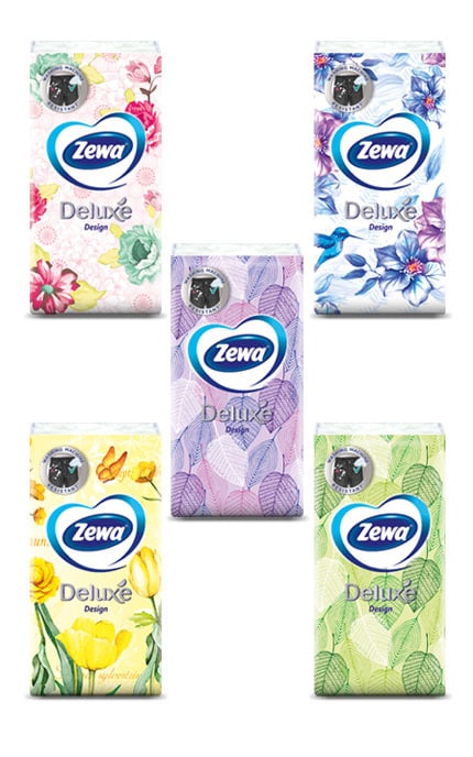 ZEWA-Носовые платки Zewa Deluxe Design 3 слоя 10 шт-7310791268002