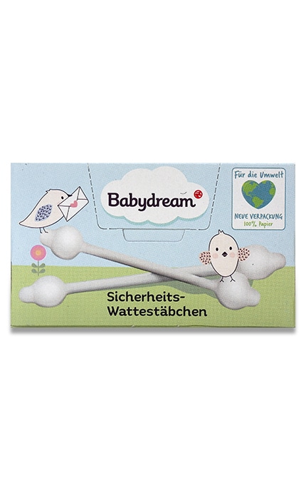 BABYDREAM-Ватні палички для дітей Babydream гігієнічні з обмежувачем 70 шт-4305615652870