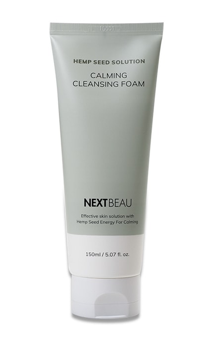 NEXTBEAU-Пенка для умывания успокаивающая Nextbeau Hemp seed 150 мл-8809696981127