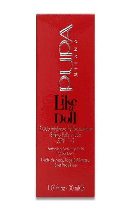 PUPA-Тональна основа для обличчя Pupa Like A Doll Fluid рідка, тон 010, 30 мл-8011607222391