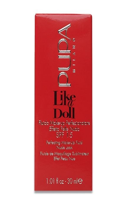 PUPA-Тональна основа для обличчя Pupa Like A Doll Fluid рідка, тон 020, 30 мл-8011607222407