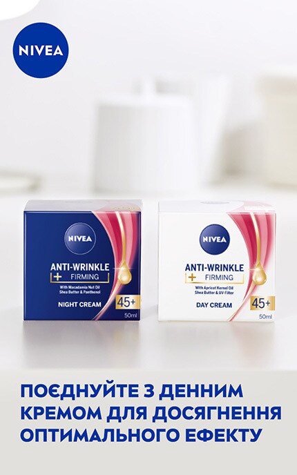 NIVEA-Ночной крем для лица Nivea против морщин + упругость 45+, 50 мл-4005900525024