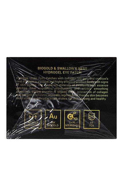 VIABEAUTY-Патчі під очі гідрогелеві ліфтингові Біозолото та екстракт ластівчиного гнізда Via Beauty 60 шт-6971663406437