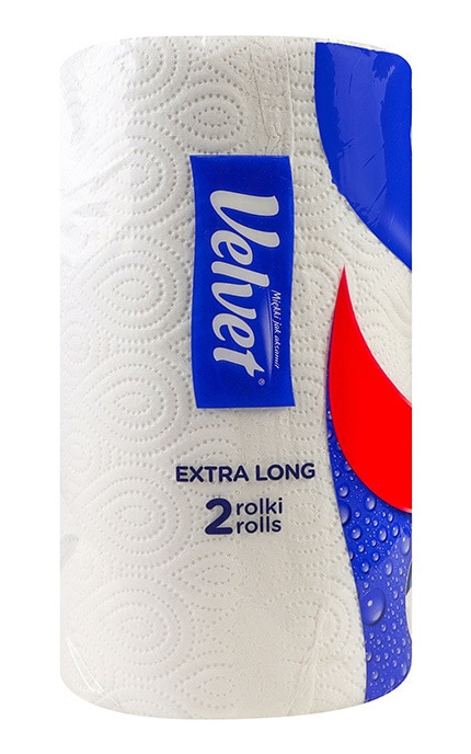 VELVET-Рушники паперові кухонні 2-х шарові Velvet Extra Long 2 шт-5901478998828