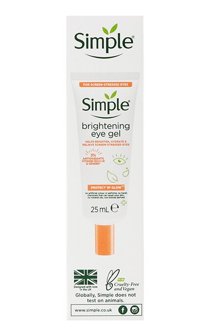 SIMPLE-Гель для шкіри навколо очей освітлюючий Simple Protect N Glow 25 мл-8720181074578