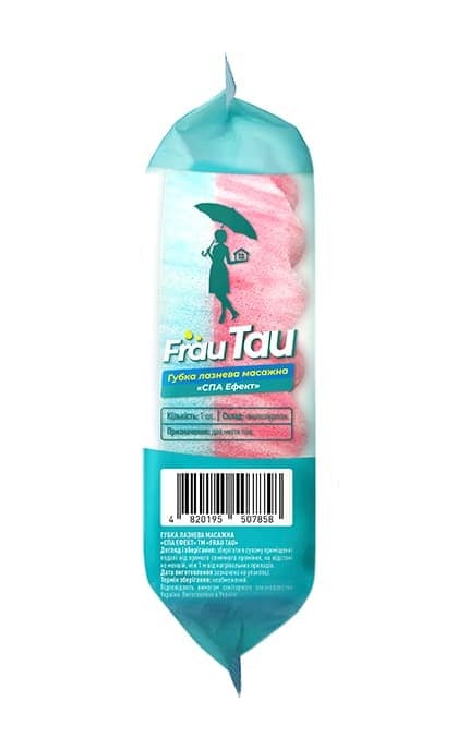 FRAU TAU-Губка банная массажная Frau Tau СПА эффект 1 шт-4820195507858