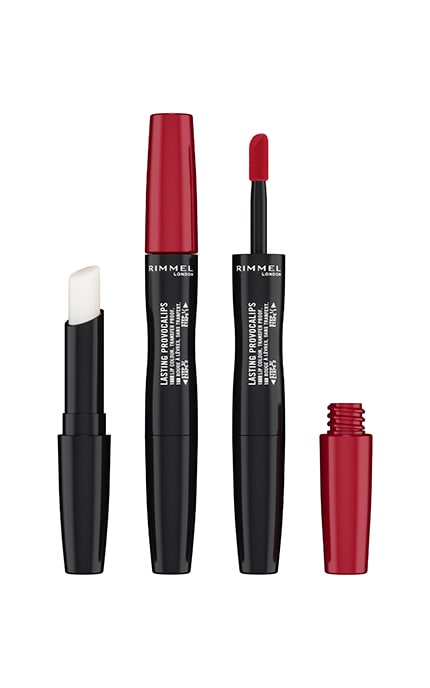 RIMMEL-Помада рідка + бальзам для губ Rimmel Lasting Provocalips 2в1 740 Caught Red Lipped 2,2 мл-3616302737925