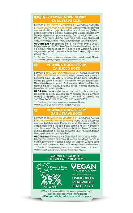 SKIN NATURAL-Сыворотка для лица ночная Garnier Skin Active Vitamin C 30 мл-3600542541664