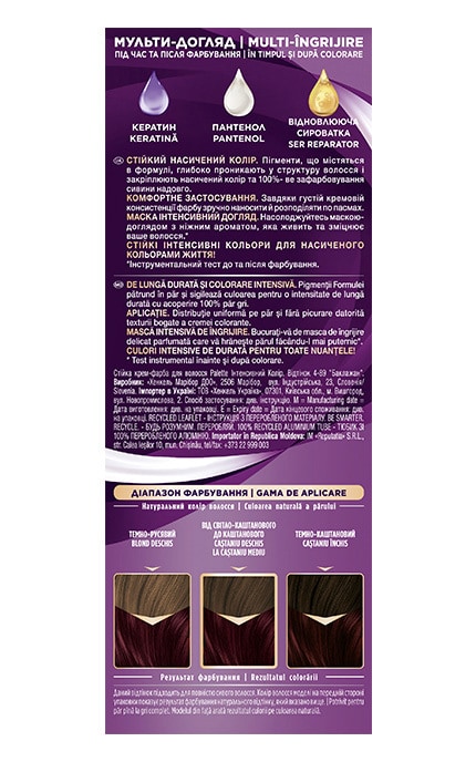 PALETTE-Стойкая крем-краска для волос Palette Интенсивный цвет 4-89 Баклажан 1 шт-3838905551719