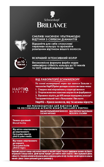 BRILLANCE-Стойкая крем-краска для волос Schwarzkopf Brillance 896 Черно-бордовый 170 мл-9000101620184