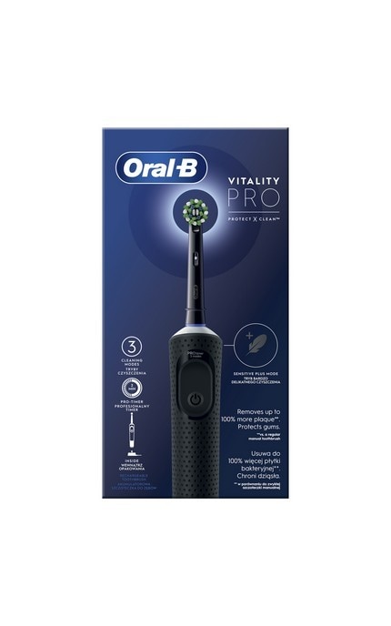 ORAL B-Електрична зубна щітка Oral-B Vitality Pro Protect X Clean Black 1 шт-4210201427124