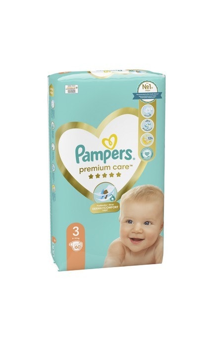 PAMPERS-Подгузники детские Pampers Premium Care размер 3 6-10 кг 60 шт-4015400274780