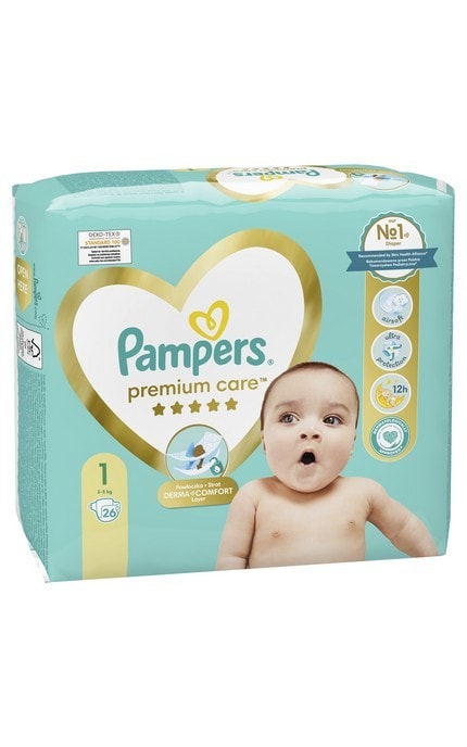 PAMPERS-Подгузники детские Pampers Premium Care размер 1 2-5 кг 26 шт-8001841104614