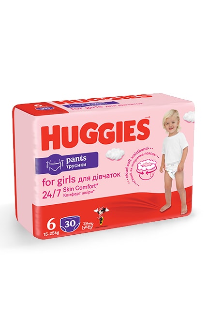 HUGGIES-Підгузки-трусики гігієнічні Huggies Pants розмір 6 для дівчаток 15-25 кг 30 шт-5029053564296