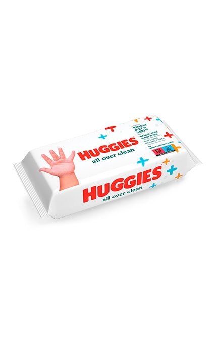 HUGGIES-Серветки вологі дитячі Huggies All Over Clean багатошарові 56 шт-5029053550022