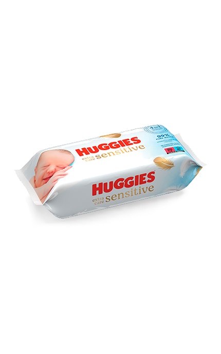 HUGGIES-Вологі серветки Huggies Extra Care Sensitive 56 шт-5029053568706