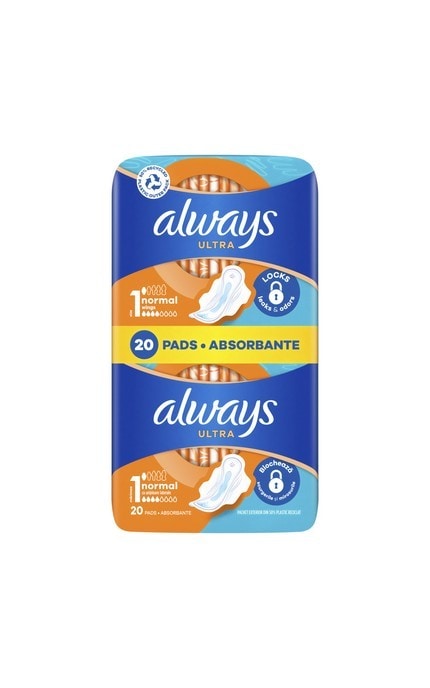 ALWAYS-Гігієнічні прокладки Always Ultra Normal (Розмір 1) 20 шт-8700216171311