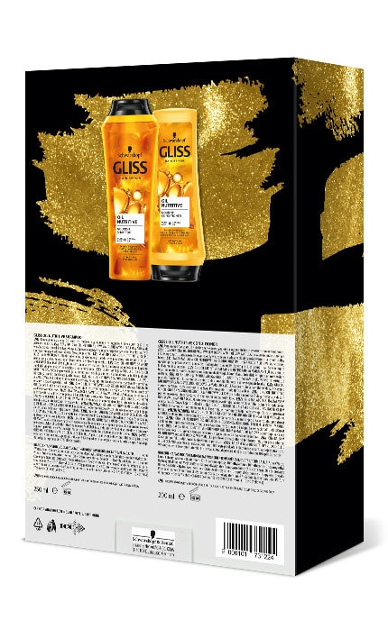 Gliss-Набір подарунковий Care with Oil Nutritive Шампунь для волосся Gliss 250 мл + Бальзам для волосся Gliss 200 мл 1 шт-9000101731224