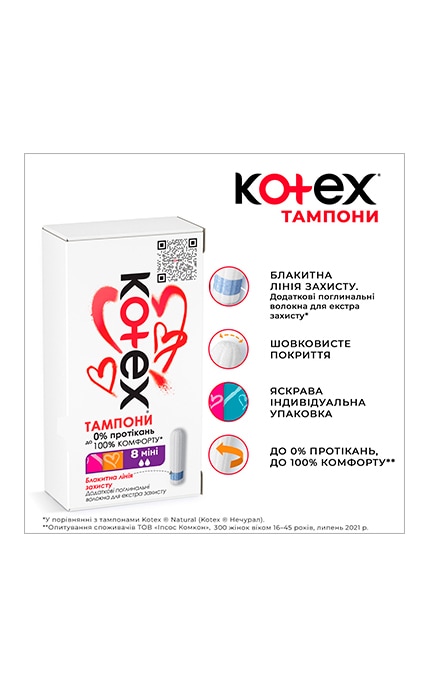 KOTEX-Тампоны женские Kotex Mini 8 шт-5029054587973