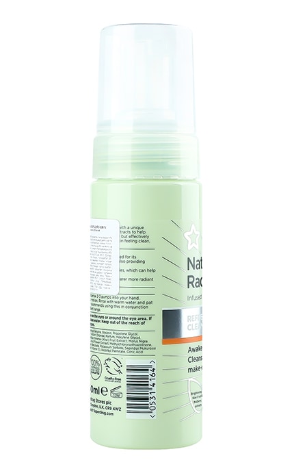 NATURALLY RADIANT-Мус для очищення обличчя Superdrug Naturally radiant шовковиця-ківі 150 мл-5314164