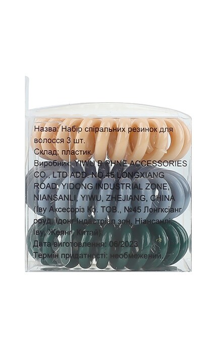 MIINE-Набір спіральних резинок для волосся Miine 1 шт-4894819464315