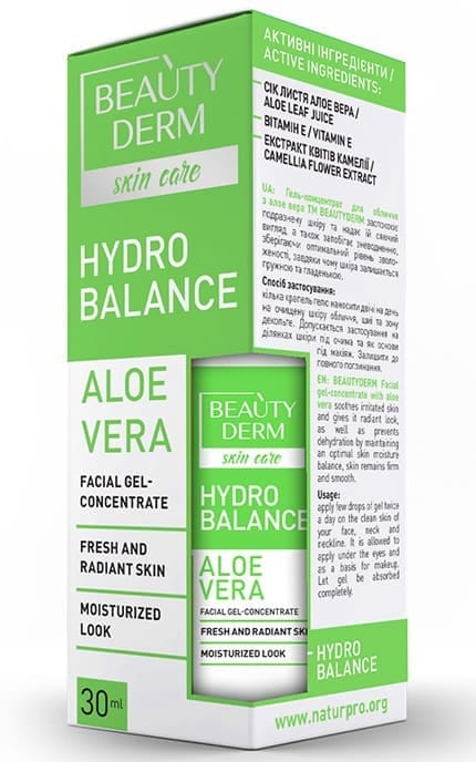 BEAUTYDERM-Гель-концентрат для обличчя Beautyderm з Алое Вера 30 мл -4820185222693