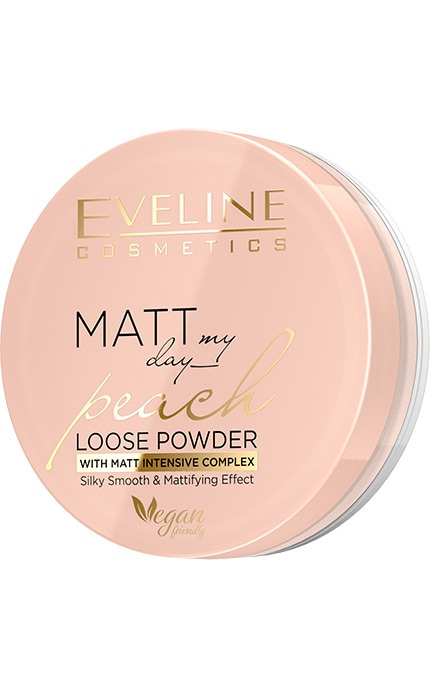 EVELINE-Пудра для обличчя Eveline Cosmetics Matt My Day Peach матуюча розсипчаста 6 г-5901761980707