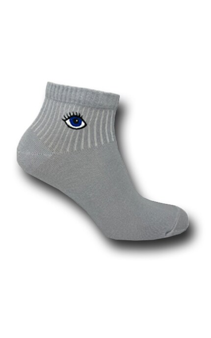 WOMEN'S CODE-Шкарпетки жіночі середні Women's Code імітація резинки з вишивкою 23-25-4820163324395