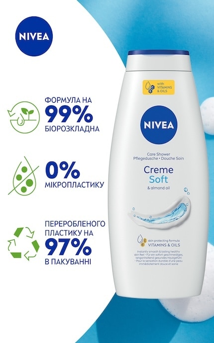 NIVEA-Гель-уход для душа Nivea Creme Soft и миндальное масло 750 мл-4006000009278