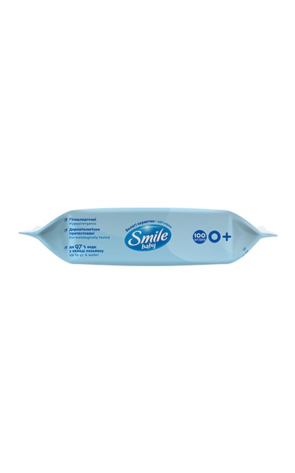 SMILE-Серветки вологі Smile Baby з екстрактом ромашки та алое 100 шт-4823071653960