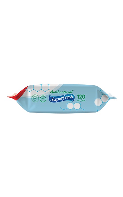 SUPERFRESH-Салфетки влажные универсальные Superfresh Antibacterial 120 шт-4823071642285