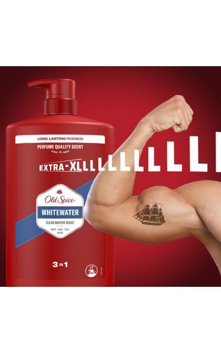 OLD SPICE-Гель для душу + шампунь Old Spice 3-в-1 Whitewater 1000 мл-8006540818862