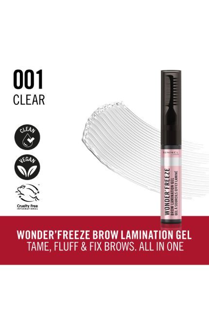 RIMMEL-Гель для ламінування брів Rimmel Wonder'Freeze 001 Clear 6 г-3616304784637