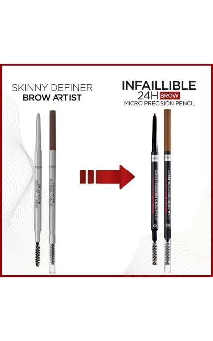 L'OREAL PARIS-Олівець для брів ультратонкий L'Oreal Paris Skinny Definer 104 Світло-коричневий 1 шт-3600523796847