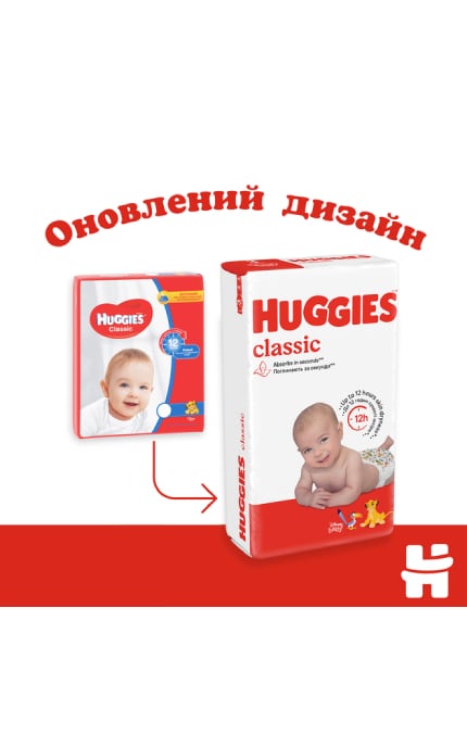 HUGGIES-Подгузники детские Huggies Classic размер 3 4-9 кг 58 шт-5029053543109