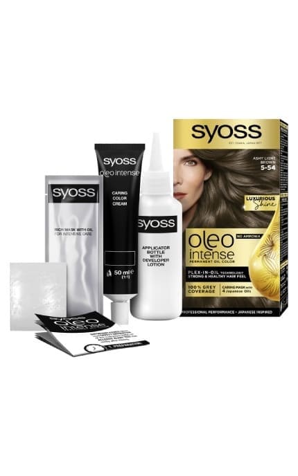 OLEO INTENSE-Фарба для волосся Syoss Oleo Intense перманентний колір з оліями 5-54 Попелясто-русявий -9000101705201