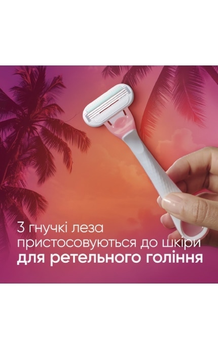 GILLETTE VENUS-Одноразові станки для гоління (бритви) жіночі Venus Smooth Miami 6 шт-8700216756907
