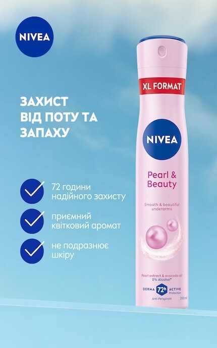 NIVEA-Женский антиперспирант-спрей Nivea Красота жемчуга, 200 мл-9005800384658