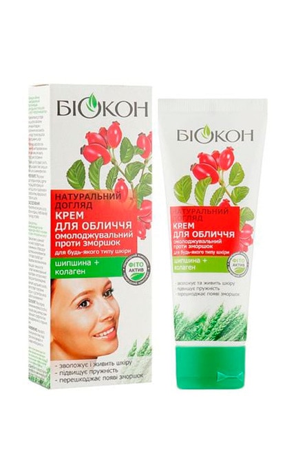 БІОКОН-Крем для обличчя Биокон Шипшина Колаген 75 мл-4820160035553