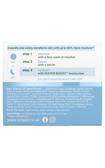 SIMPLE-Нічний заспокійливий крем Simple Skin Quench Sleeping Cream Water Boost 50 мл -8720181709753