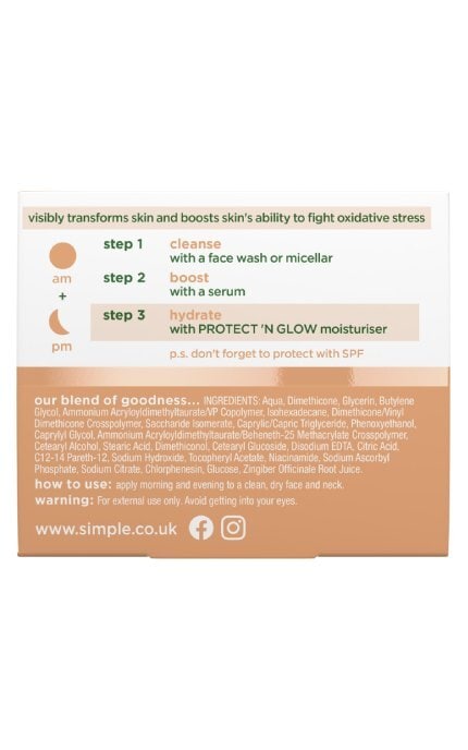 SIMPLE-Зволожувальний гель Simple Protect n Glow Rest and Reset 72h Hydrating Gel 50 мл-8720181709760